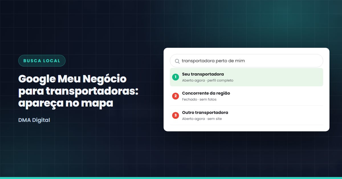 Caminhão de carga identificado saindo de galpão ao amanhecer