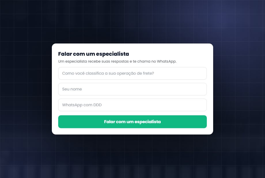 Sites e Landing Pages: Página que vira cotação