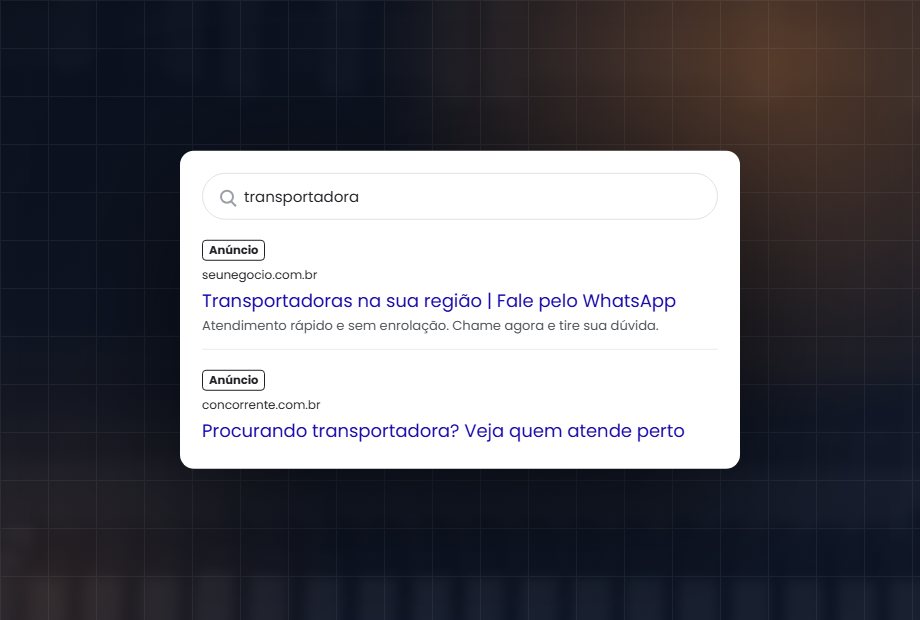 Tráfego Pago: Google Ads e Meta Ads: Apareça quando procuram frete